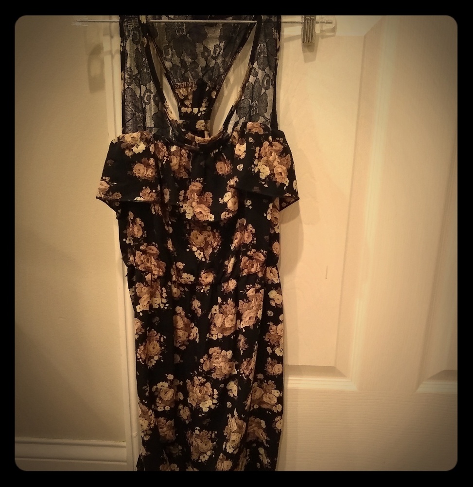 Black flowery dress
